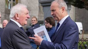 <p>A file photo of former taoiseach Bertie Ahern and current Fianna Fáil leader and Taoiseach Micheál Martin in 2025. File picture: Niall Carson/PA</p> <p>A file photo of former taoiseach Bertie Ahern and current Fianna Fáil leader and Taoiseach Micheál Martin in 2025. File picture: Niall Carson/PA</p>