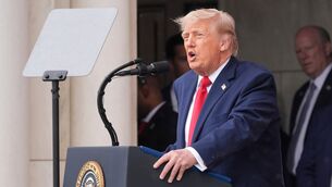 <p>President Donald Trump speaks during the 158th National Memorial Day Observance at the Memorial Amphitheatre (Alex Brandon/AP)</p> <p>President Donald Trump speaks during the 158th National Memorial Day Observance at the Memorial Amphitheatre (Alex Brandon/AP)</p>