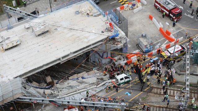 The overpass in Seoul had been undergoing demolition since August last year amid safety concerns (Choi Jae-gu/Yonhap via AP) The overpass in Seoul had been undergoing demolition since August last year amid safety concerns (Choi Jae-gu/Yonhap via AP)