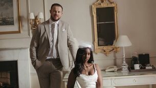 <p>Katja Mia and her husband Darragh Curran on their wedding day. Picture: Guilherme Resende &amp; Edgar Camargo/Katja Mia/Instagram.</p>