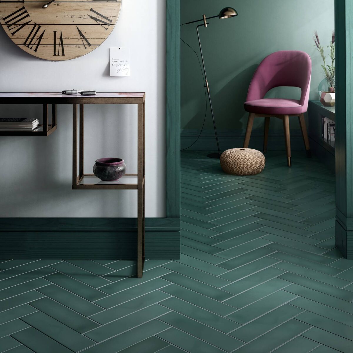 Equipe's Stromboli subway wall tiles in viridian green; from €29.95 per sq m, City Tiles & Bathrooms. Equipe's Stromboli subway wall tiles in viridian green; from €29.95 per sq m, City Tiles & Bathrooms.