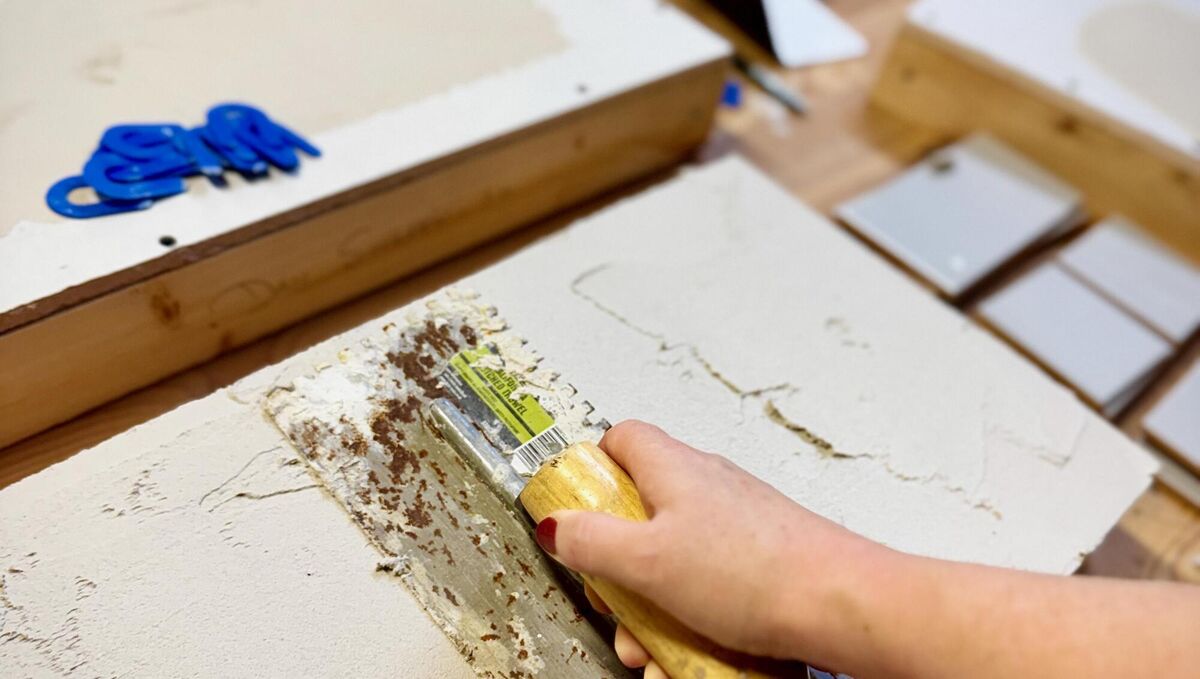 Applying adhesive takes practice. Applying adhesive takes practice.