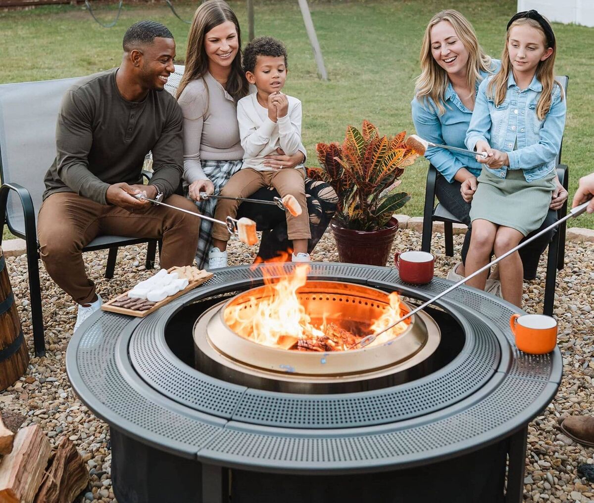 The Solo Stove Yukon, shown with optional fire surround; from €392, suppliers include Amazon. The Solo Stove Yukon, shown with optional fire surround; from €392, suppliers include Amazon.
