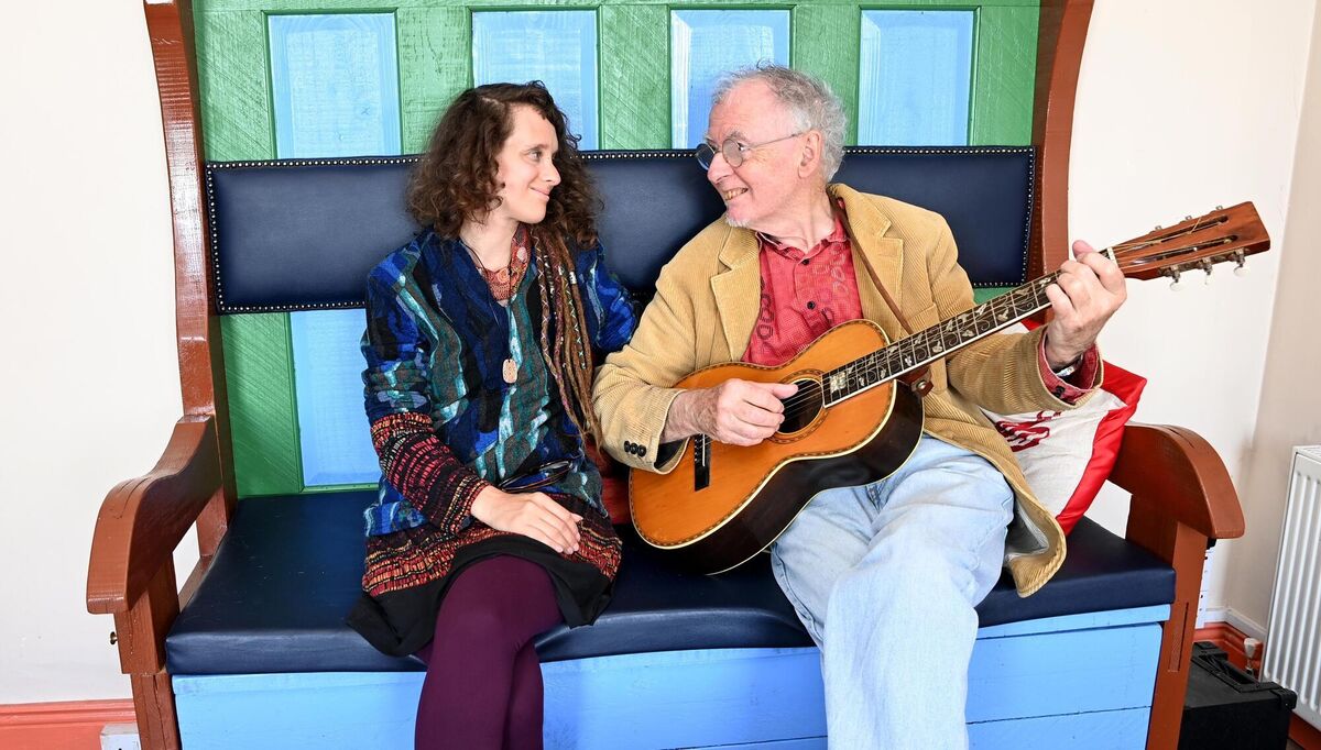 Singer/songwriter Jimmy Crowley and his partner Eve Telford at home in Cobh . Picture: Eddie O'Hare Singer/songwriter Jimmy Crowley and his partner Eve Telford at home in Cobh . Picture: Eddie O'Hare