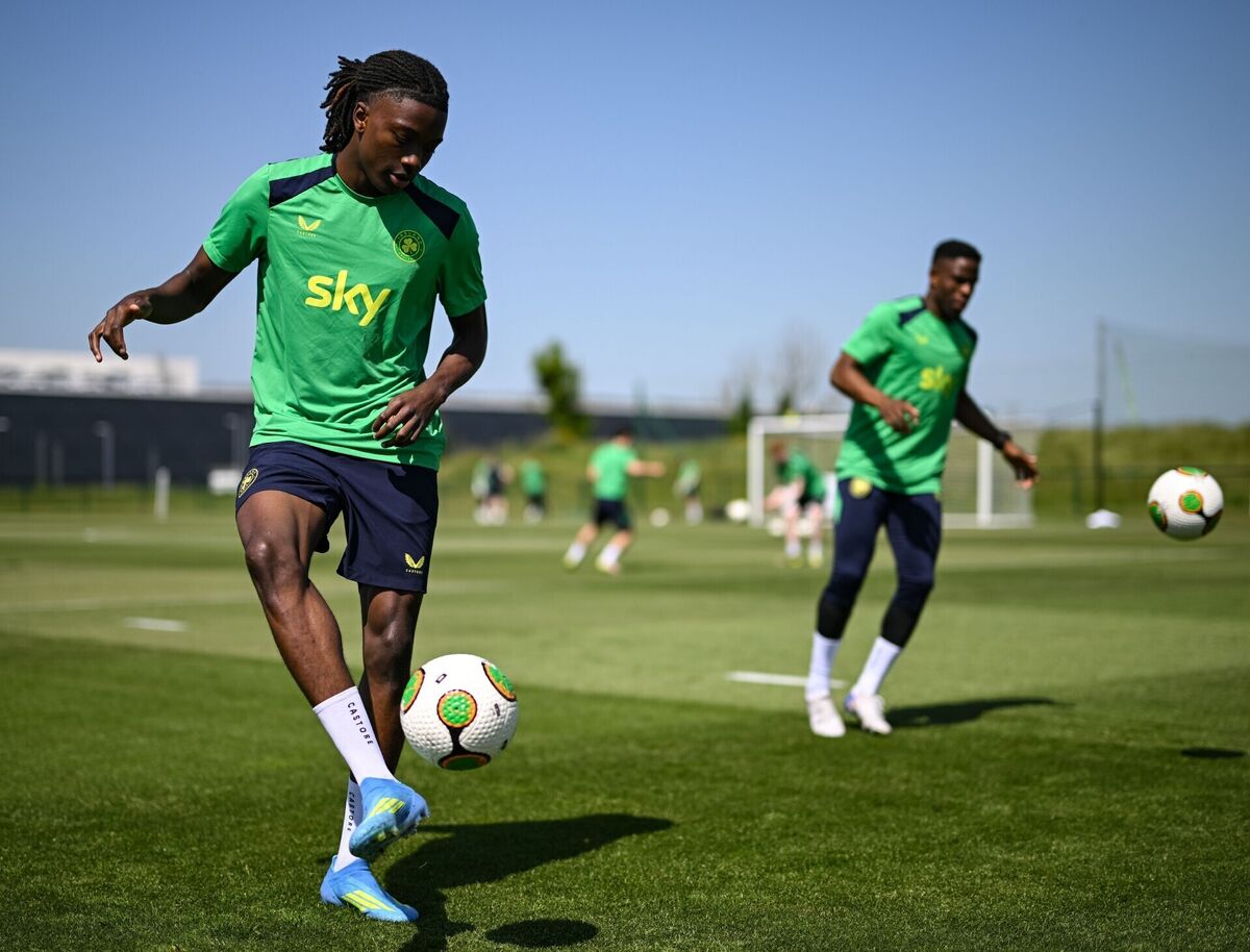 Jaden Umeh during a Republic of Ireland training session at the FAI National Training Centre in Abbotstown. Pic: Stephen McCarthy/Sportsfile Jaden Umeh during a Republic of Ireland training session at the FAI National Training Centre in Abbotstown. Pic: Stephen McCarthy/Sportsfile