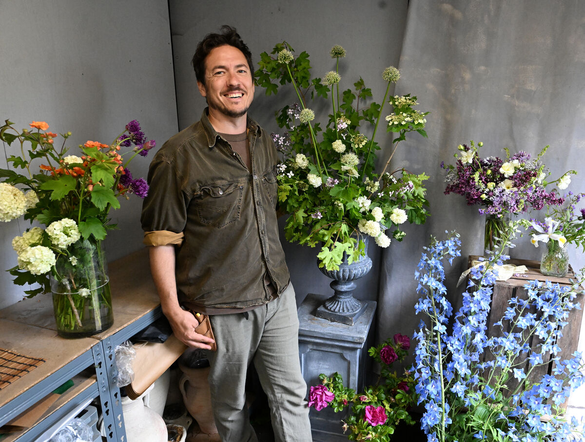 Florist and wholesale grower Taylor Nelson in his workshop at his flower farm 'Between the Briars' at Glanmire Co Cork. Picture: Larry Cummins Florist and wholesale grower Taylor Nelson in his workshop at his flower farm 'Between the Briars' at Glanmire Co Cork. Picture: Larry Cummins