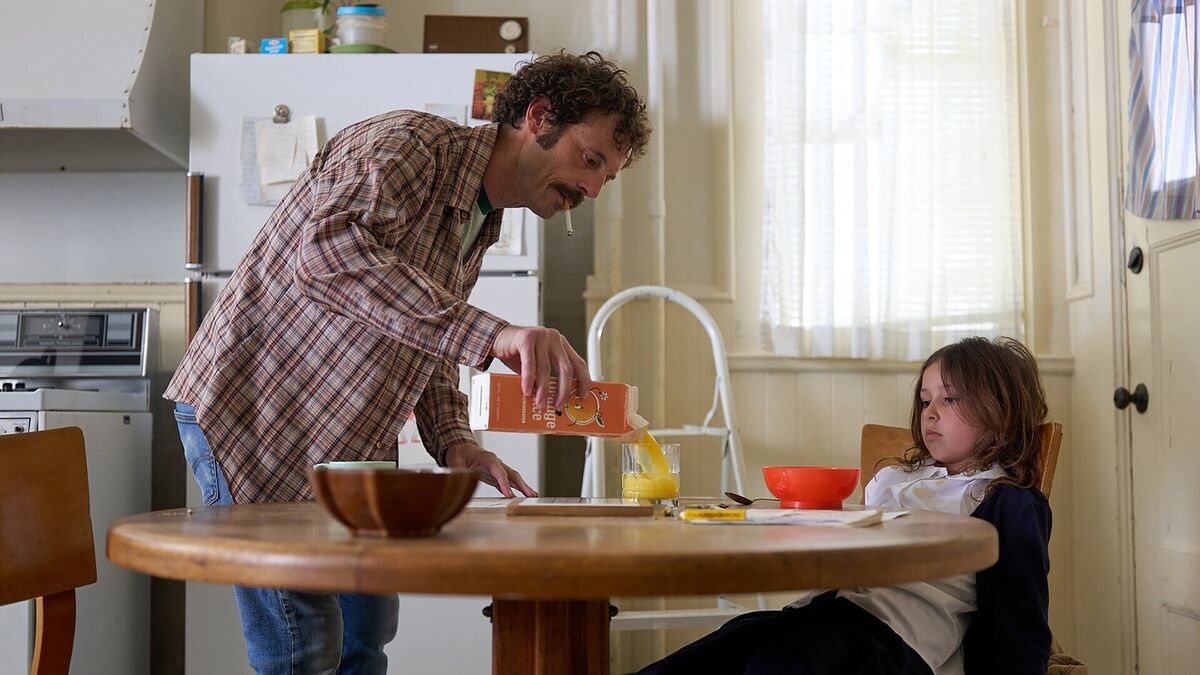 Scoot McNairy as Steve Abbott and Nessa Dougherty as a young Alysia Abbott. Picture: Icon Film Distribution. Scoot McNairy as Steve Abbott and Nessa Dougherty as a young Alysia Abbott. Picture: Icon Film Distribution.