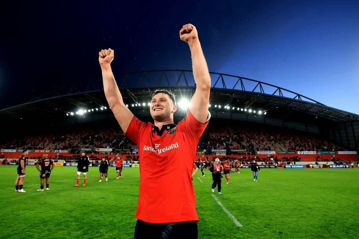 Evan O'Connell had a positive impact when dropped into the Munster line up for their final game of the URC regular season against the Lions. Pic:  ©INPHO/Bryan Keane