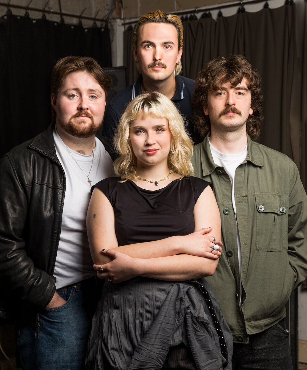 Indie band Cliffords, Gavin Dawkins, Locon O'Toole, Harry Menton and Iona Lynch and Harry Menton at their rehearsal studio in Cork. Picture: David Creedon