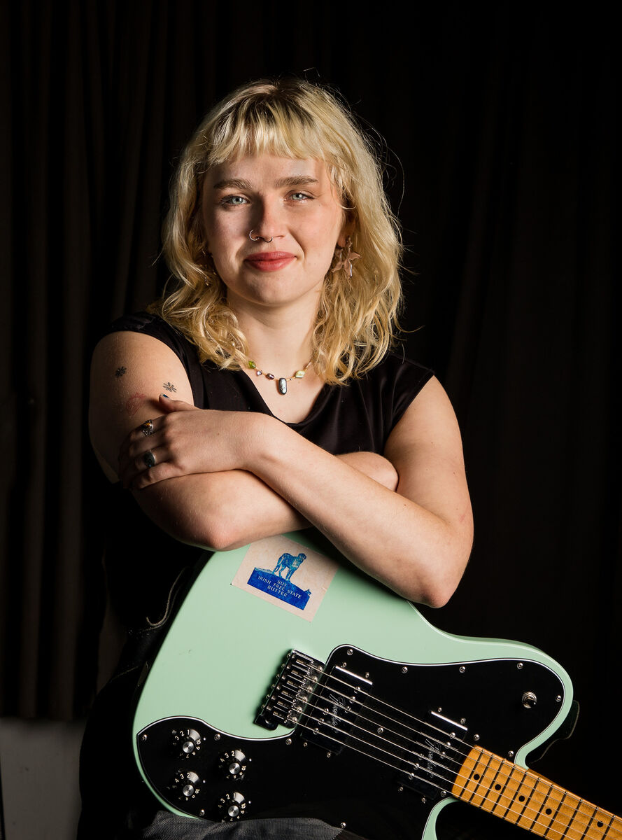 Guitarist Iona Lynch of Indie group Cliffords at the bands rehearsal studios in Cork. Picture: David Creedon