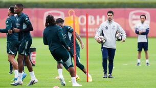 <p>LONG ROAD: Two decades after Arsenal's last Champions League final appearance, Mikel Arteta could be 90 minutes away from a sensational double. Picture: Gareth Fuller/PA </p> <p>LONG ROAD: Two decades after Arsenal's last Champions League final appearance, Mikel Arteta could be 90 minutes away from a sensational double. Picture: Gareth Fuller/PA </p>