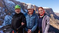 Uncharted with Ray Goggins S2 Ep3 Morocco Ray Goggins, Kyla Cobbler and Angela Scanlon.jpg Talos: The story behind 'The Tommy Tiernan Show' tribute to Cork artist Eoin French