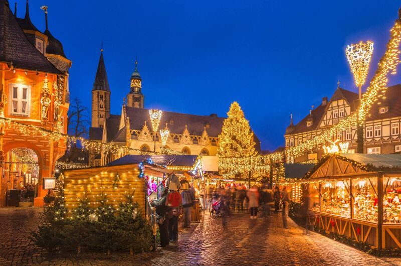 Christmas Market on the historic Market Square of Goslar, Germany Christmas Market on the historic Market Square of Goslar, Germany