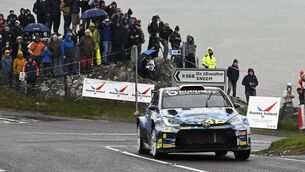 <p>Donegal's Eamonn Kelly (Toyota GR Yaris Rally2) will use Sunday's IPS Packaging Circuit of Munster Rally as a shakedown for next month's Donegal International Rally. Picture: Martin Walsh. </p> <p>Donegal's Eamonn Kelly (Toyota GR Yaris Rally2) will use Sunday's IPS Packaging Circuit of Munster Rally as a shakedown for next month's Donegal International Rally. Picture: Martin Walsh. </p>