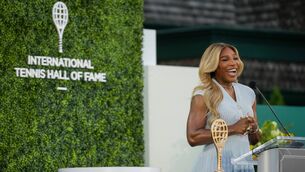 <p>Serena Williams during the 2025 Induction Celebration weekend at the International Tennis Hall of Fame in Newport, R.I. Photo by Joe Buglewicz/Getty Images for International Tennis Hall of Fame) </p> <p>Serena Williams during the 2025 Induction Celebration weekend at the International Tennis Hall of Fame in Newport, R.I. Photo by Joe Buglewicz/Getty Images for International Tennis Hall of Fame) </p>