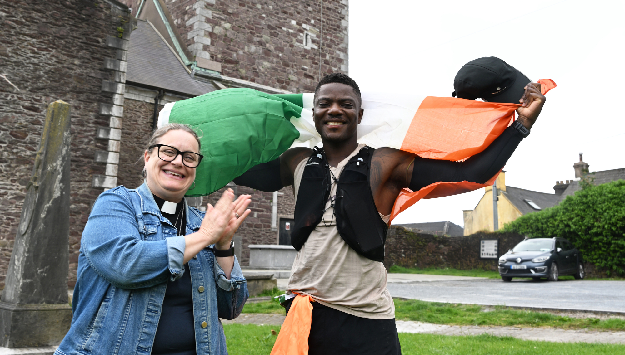 Ultra runner Chris Amour rings Shandon bells after finishing 300km run in aid of Pieta
