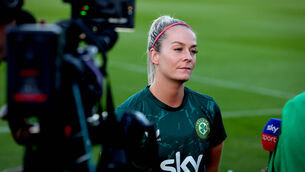 <p>Lily Agg in Ireland colours. Pic: Ryan Byrne/Inpho</p>