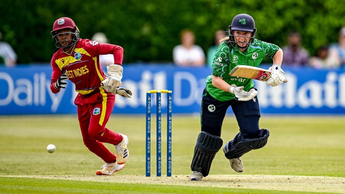 Ireland's Leah Paul runs watched by West Indies wicketkeeper Shemaine Campbelle during the Evara T20 International Tri-Series match at Clontarf Cricket Club. Picture: Sam Barnes/Sportsfile Ireland's Leah Paul runs watched by West Indies wicketkeeper Shemaine Campbelle during the Evara T20 International Tri-Series match at Clontarf Cricket Club. Picture: Sam Barnes/Sportsfile