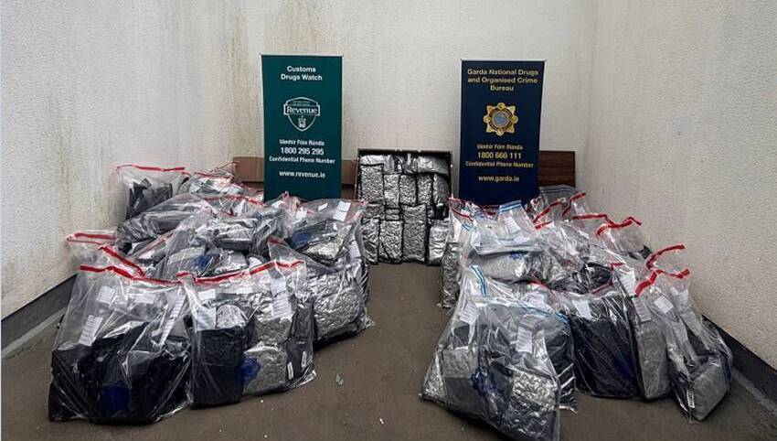 Gardaí seize €5.1m worth of cannabis in Dublin as four men arrested 
