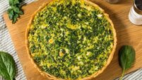 Homemade French Spinach Quiche Tart
