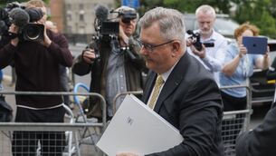 <p>Jeffrey Donaldson arriving at Newry Crown Court, where he and his wife Eleanor are accused of historical sexual offences. Picture: Liam McBurney/PA Wire</p> <p>Jeffrey Donaldson arriving at Newry Crown Court, where he and his wife Eleanor are accused of historical sexual offences. Picture: Liam McBurney/PA Wire</p>
