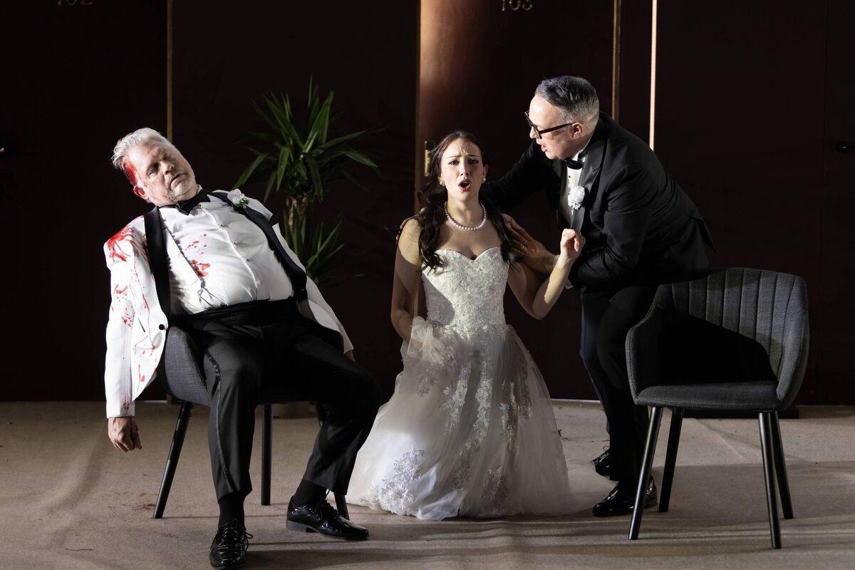  Valerian Ruminski, Amy Ní Fhearraigh, and Gavan Ring in Don Giovanni. Photo: Frances Marshall