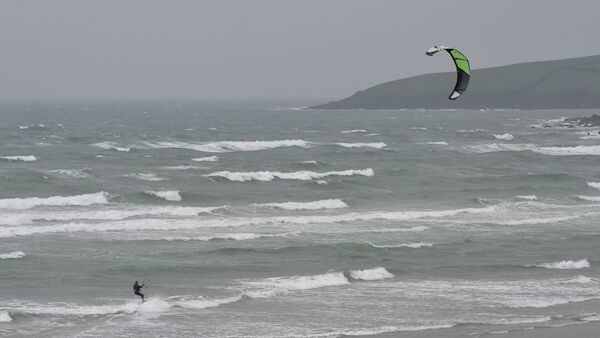 Kite surfing at Inchydoney beach, Co. Cork. Picture Denis Minihane.
