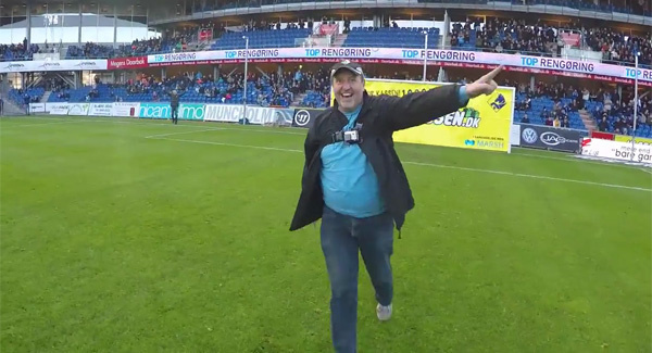 VIDEO: Footie fan wins 13k with brilliant half-time kick