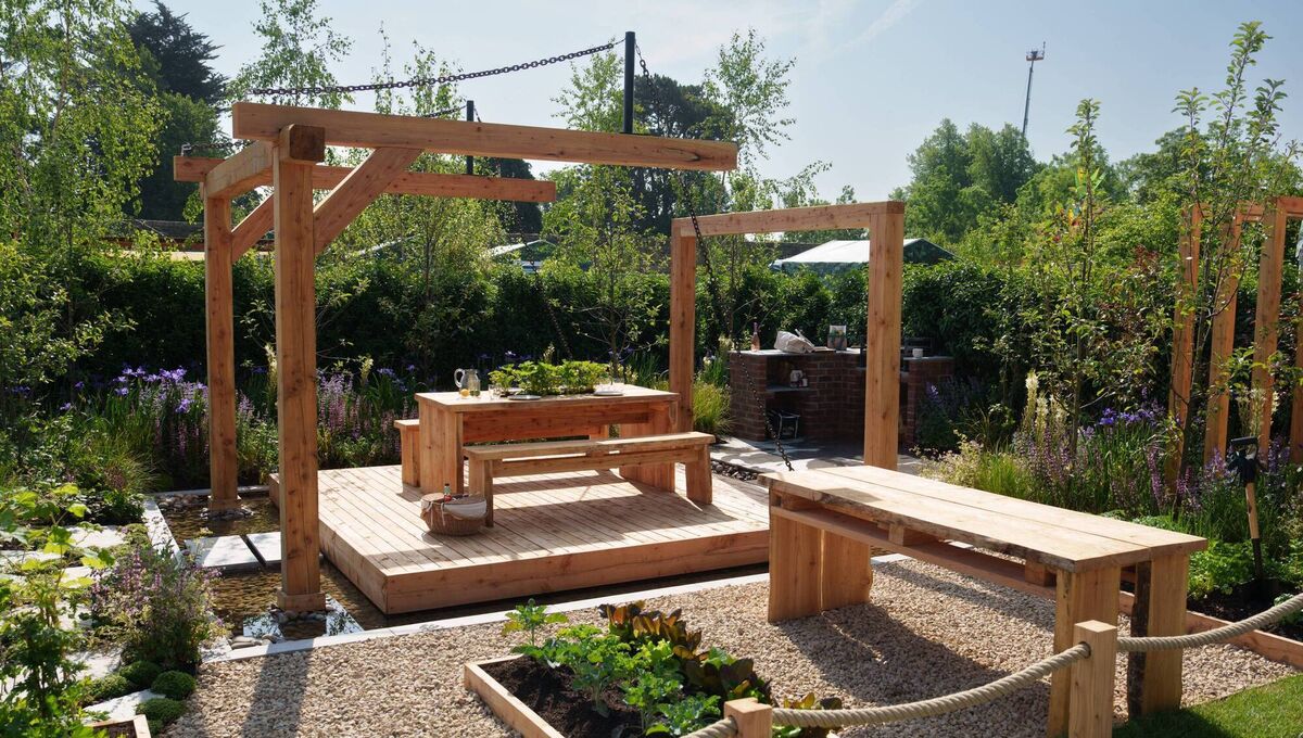 The M&amp;S sponsored Where Trust Takes Root Garden, designed by Scott D Renwick, at Bord Bia Bloom in the Phoenix Park. Picture: Fran Veale