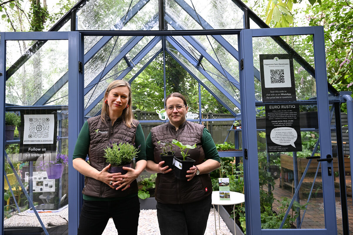 Lisa Rauch and Anne Krey of Peppermint Farm Glasshouses, Minane Bridge, Cork, exhibiting at Mallow Home & Garden Festival. Picture: Larry Cummins Lisa Rauch and Anne Krey of Peppermint Farm Glasshouses, Minane Bridge, Cork, exhibiting at Mallow Home & Garden Festival. Picture: Larry Cummins