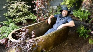 <p>Jack Hedigan, horticulturalist in an outdoor bathtub at The Pavilion show gardens at the Mallow Home & Garden Festival. Picture: Larry Cummins</p> <p>Jack Hedigan, horticulturalist in an outdoor bathtub at The Pavilion show gardens at the Mallow Home & Garden Festival. Picture: Larry Cummins</p>