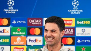 <p>HUNGARY FOR MORE: Mikel Arteta declared Arsenal are ready to take the Champions League trophy away from holders Paris Saint-Germain. Pic: Gareth Fuller/PA Wire.</p>