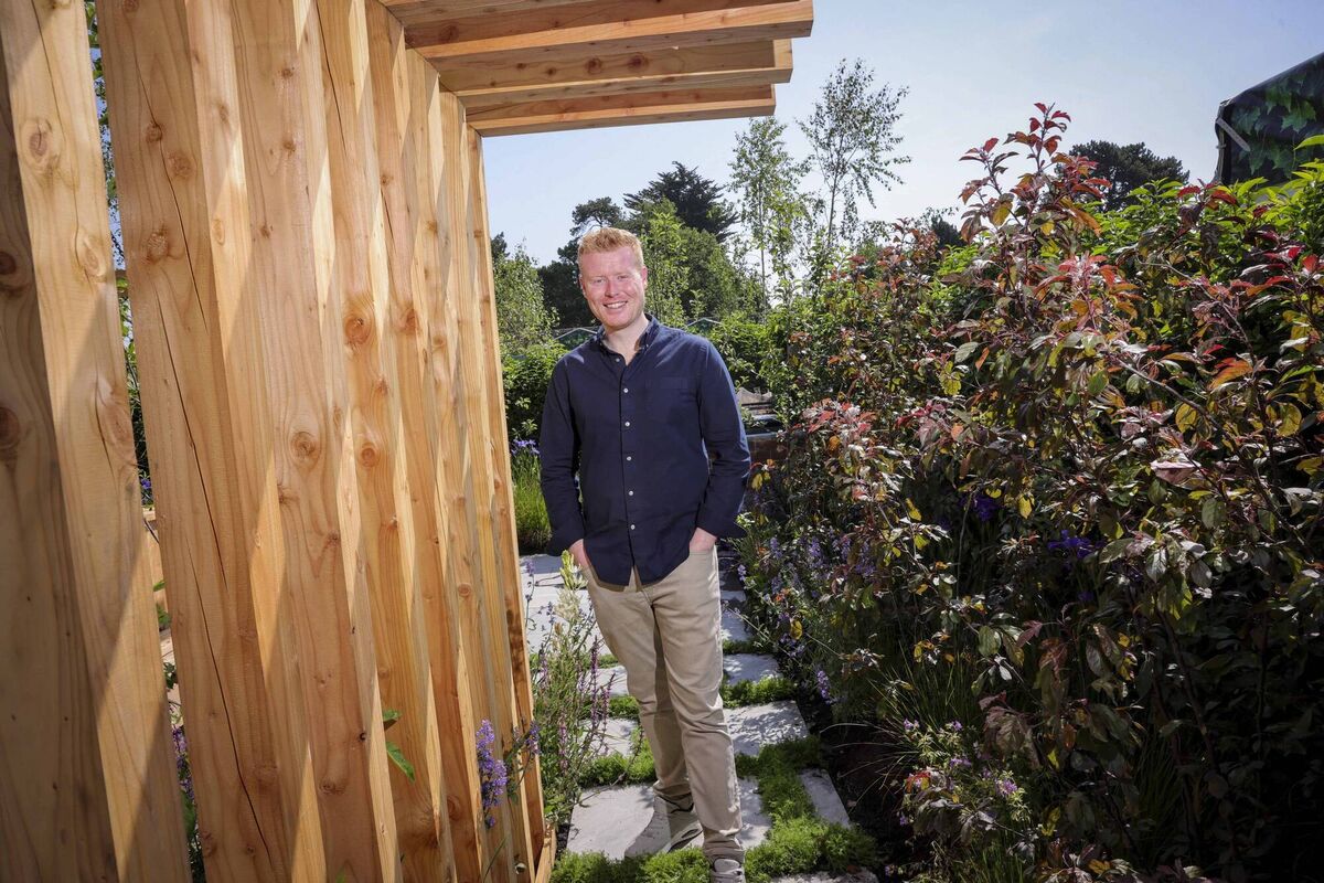 Chef Mark Moriarty on the Where Trust Takes Root Garden designed by Scott D. Renwick and sponsored by M&amp;S. Picture: Chris Bellew/Fennells