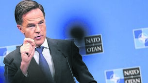 <p class="contextmenu internal_Caption">Nato’s Mark Rutte condemned the Russian drone strike in Romania. But Donald Trump is signalling that US support may not be forthcoming if a fellow Nato member is attacked. <span class="contextmenu emphasis CaptionCredit"> 	File picture: Virginia Mayo/AP</span>
            </p>