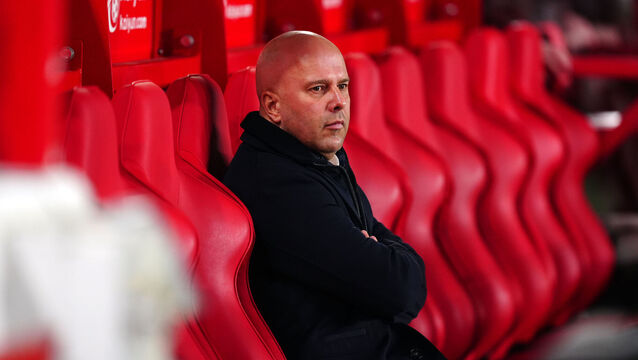 <p>Arne Slot during the Premier League match at The City Ground, Nottingham. Picture: Mike Egerton/PA Wire</p>