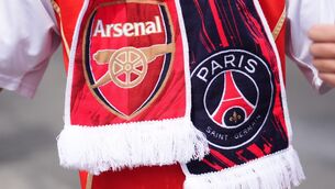 <p>The Champions League final between Arsenal and PSG kicks off at 5pm in Budapest. Pic: Mike Egerton/PA Wire</p>