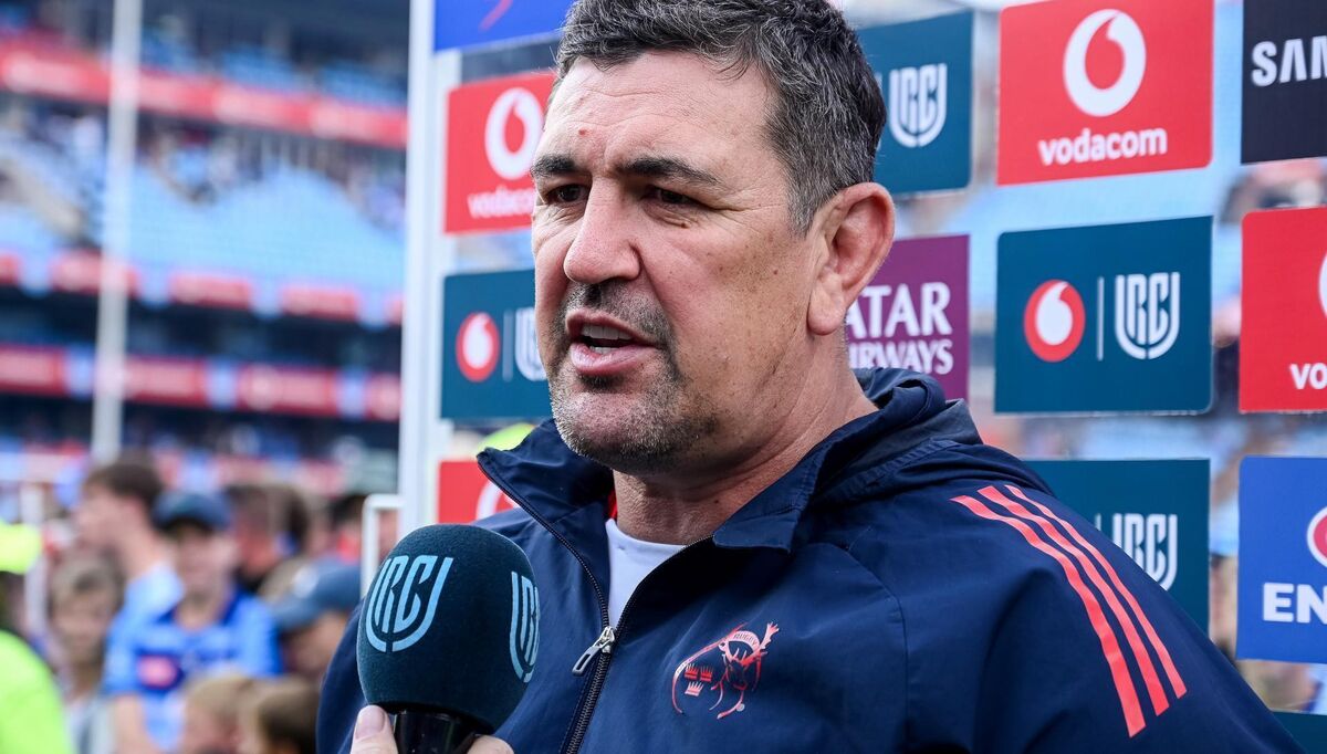 Clayton McMillan Head Coach of Munster speaks to media after the match. Pic: ©INPHO/Steve Haag Sports/Darren Stewart