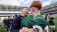 Tomás Ó Sé celebrates after the game with Jack Joy 30/5/2026