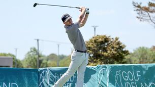 <p>Joshua Hill added a 71 to his opening 67 to lead by a shot on six under from County Louth’s Stuart Grehan. Pic: ©INPHO/Laszlo Geczo</p>