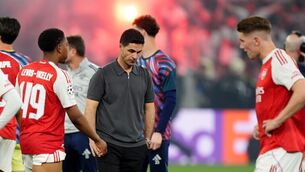 <p>Mikel Arteta: “We haven’t lost a single match in the competition, but the reality is that when something had to go our way, especially in the boxes, those margins didn’t go for us.” Pic: Mike Egerton/PA Wire</p>