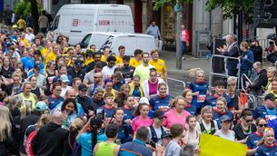 <p> Cork City Marathon: XX/EE: 31/05/26 Exuberant runners make their way through the streets of Cork during the 10K event at the Analog Devices Cork City Marathon 2026, a Cork City Council event. Picture Chani Anderson</p>