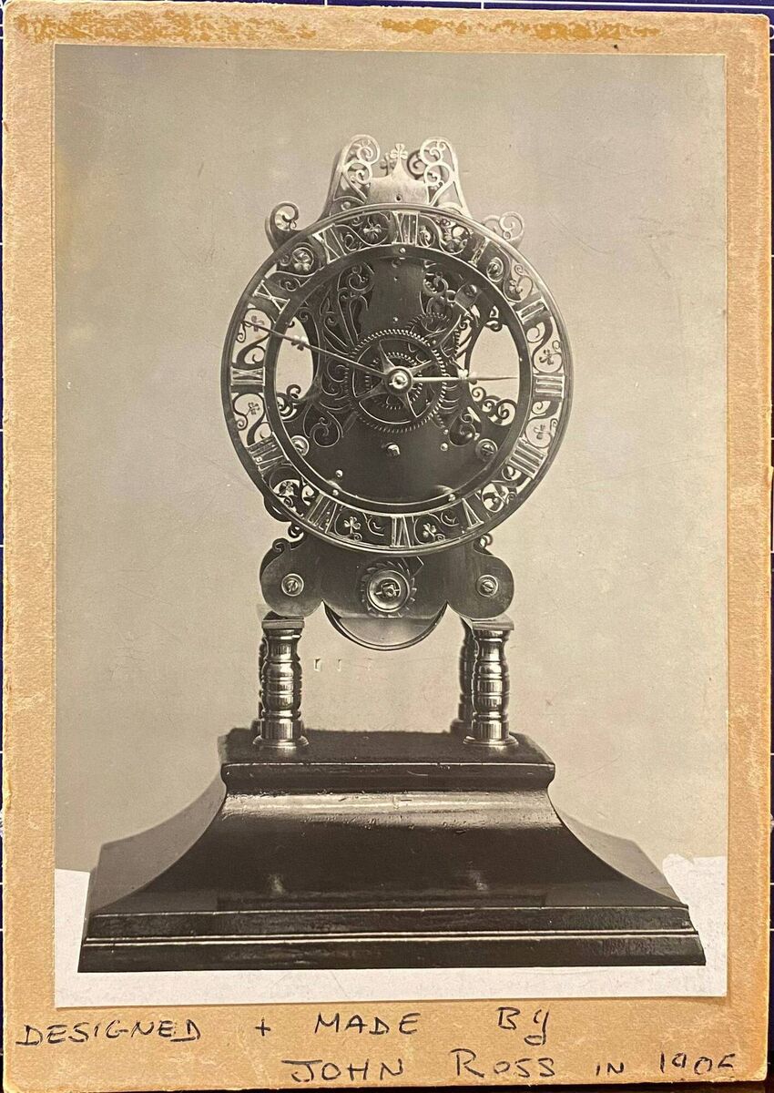 A clock designed by John Ross in 1905, six years after he founded the jewellery business A clock designed by John Ross in 1905, six years after he founded the jewellery business