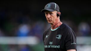<p>Leinster head coach Leo Cullen before the United Rugby Championship quarter-final match versus the Lions at the Aviva Stadium. Pic: David Fitzgerald/Sportsfile</p>