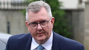 <p>Jeffrey Donaldson arriving at Newry Crown Court, where he and his wife Eleanor Donaldson are accused of historical sexual offences. Picture: Liam McBurney/PA</p> <p>Jeffrey Donaldson arriving at Newry Crown Court, where he and his wife Eleanor Donaldson are accused of historical sexual offences. Picture: Liam McBurney/PA</p>