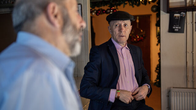 <p> Danny Healy-Rae TD and Michael Healy-Rae TD at the Healy-Rae Bar in Kilgarvan, Co Kerry. Picture: Dan Linehan</p>