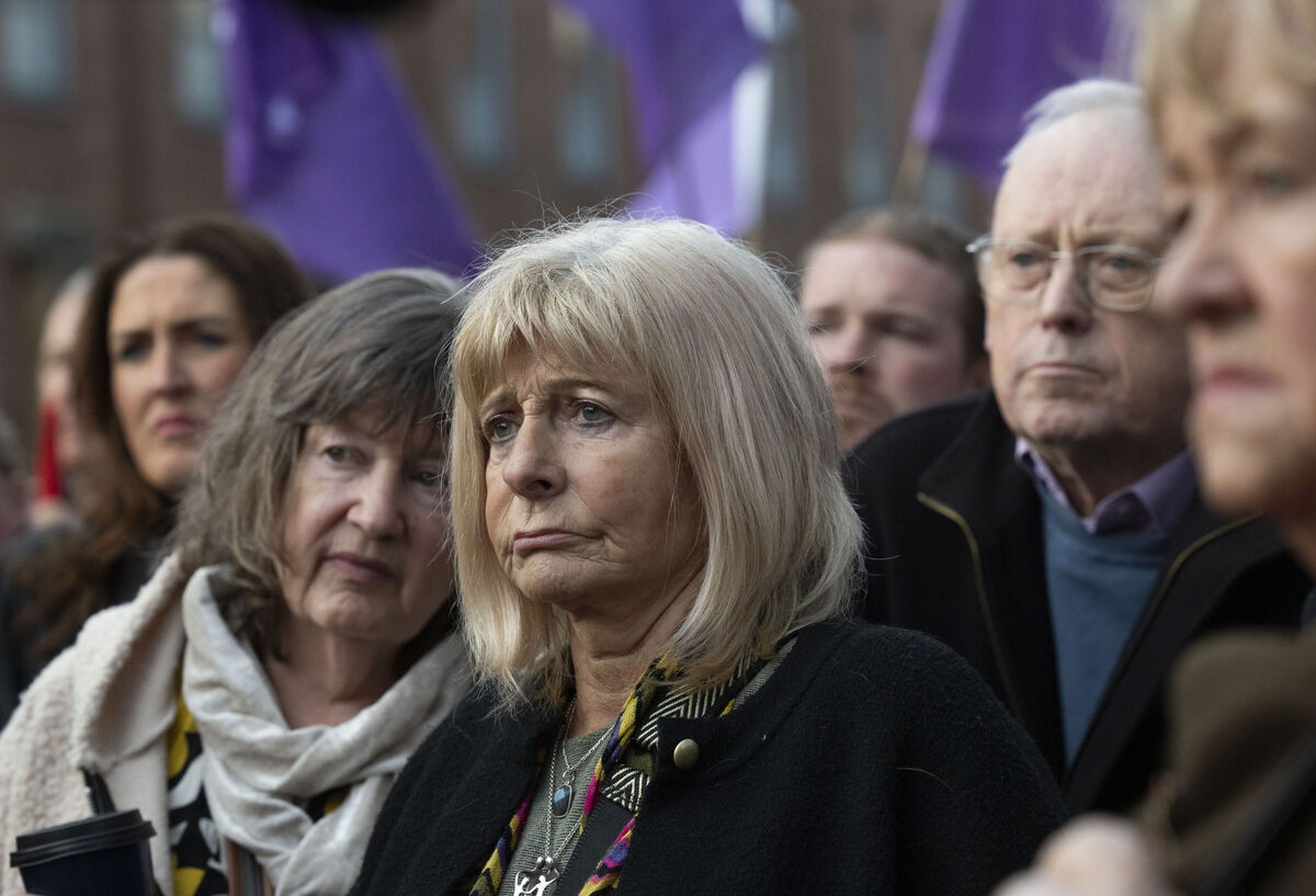 Protesters last March outside Leinster House demonstrating against the construction of residential apartments on the site of Bessborough Mother and Baby Home in Cork. Photo: Sam Boal/Collins Photos Protesters last March outside Leinster House demonstrating against the construction of residential apartments on the site of Bessborough Mother and Baby Home in Cork. Photo: Sam Boal/Collins Photos