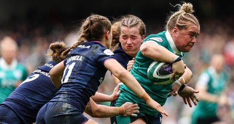 Cliodhna Moloney-MacDonald is tackled by Shona Campbell 17/5/2026
