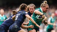 Cliodhna Moloney-MacDonald is tackled by Shona Campbell 17/5/2026