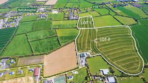 <p>Aerial photo of the 43-acre holding at Grange, Ballyboughal, Co Dublin.</p> <p>Aerial photo of the 43-acre holding at Grange, Ballyboughal, Co Dublin.</p>