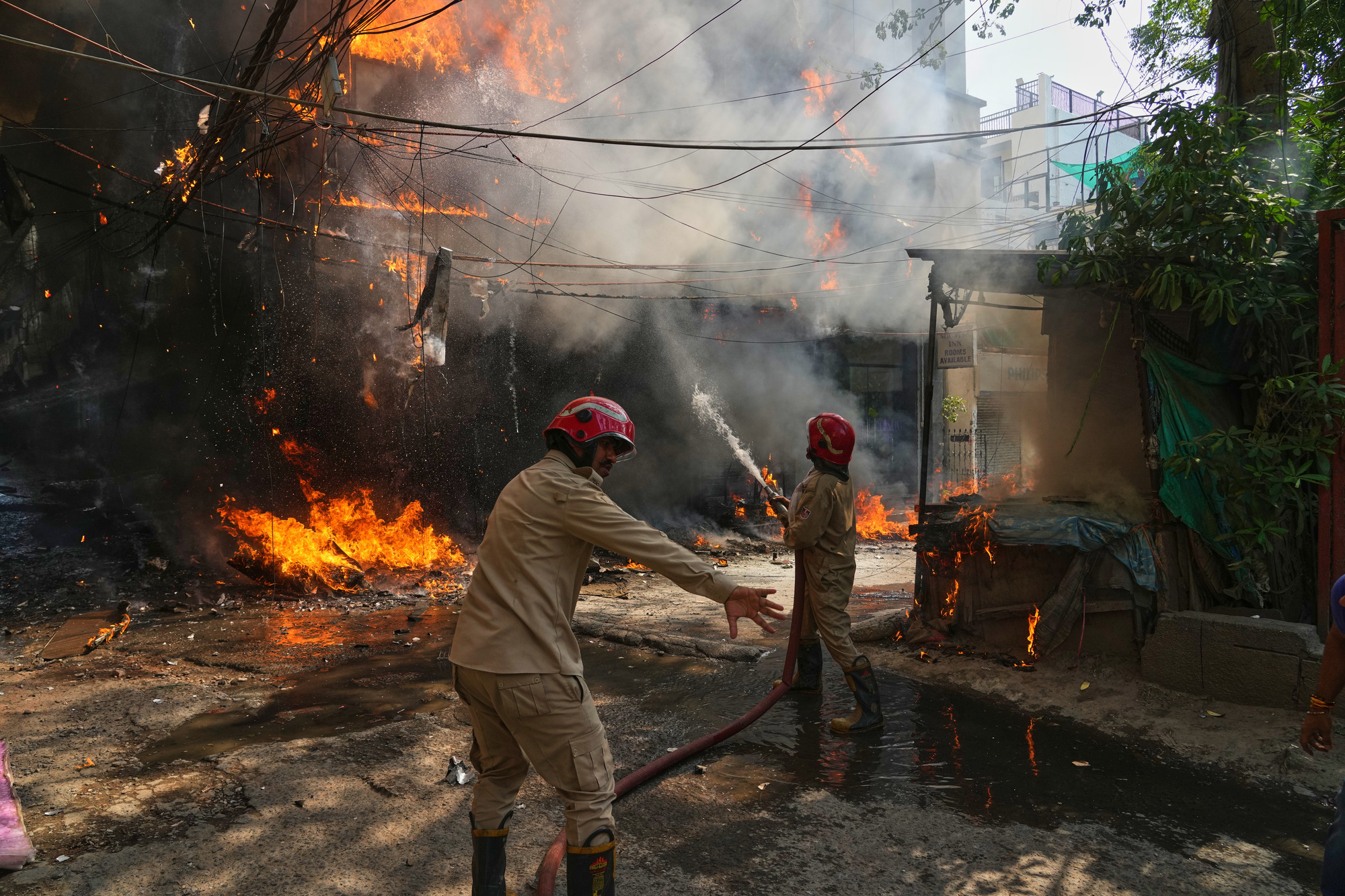 Dozens rescued from fire in New Delhi that leaves four dead